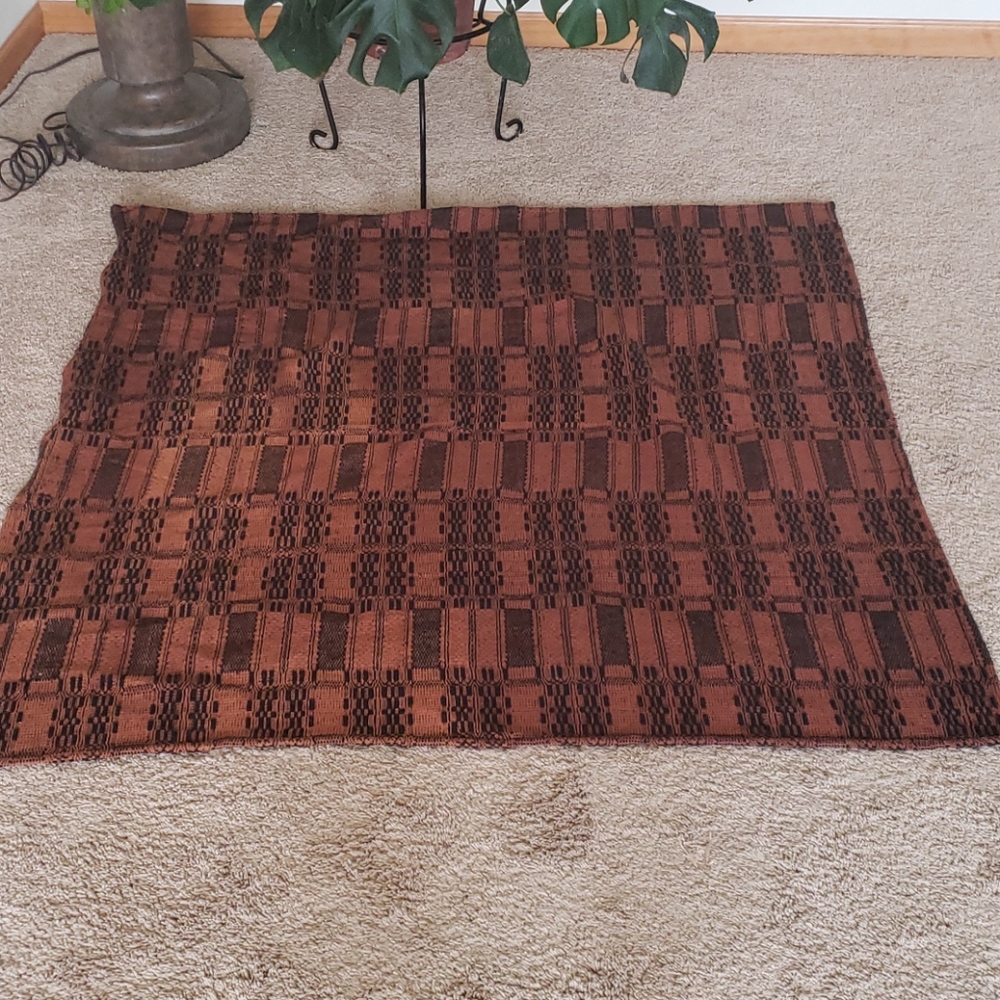 Boho wall hanging or small throw  4 foot x 4 foot